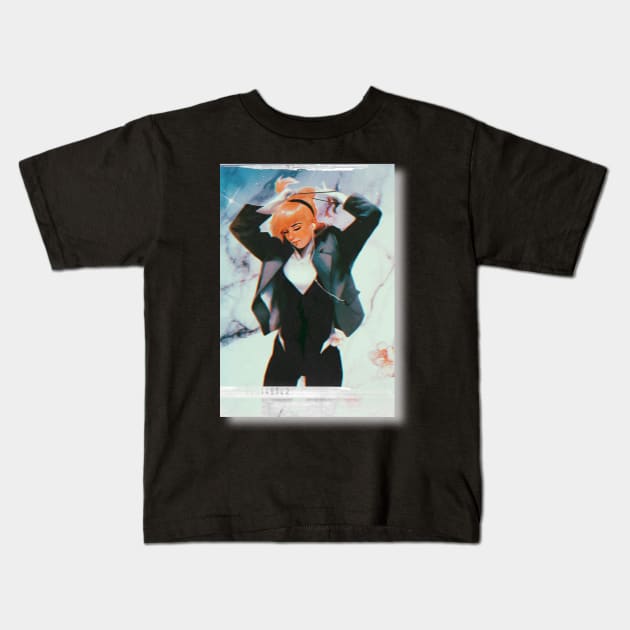 Gwen Stacy (Spider-Gwen) Kids T-Shirt by Kai's Weeb Shelter